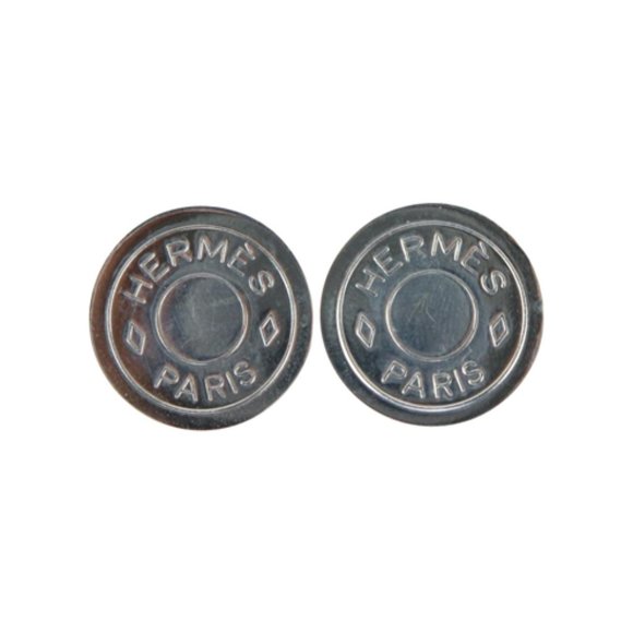 Hermès Silver Sellye Earrings 145her78 - Picture 1 of 12